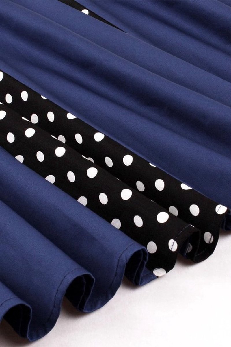 Vintage A-lijn Jurk met Polkadots voor Vrouwen - Katoen Swing Jurk voor Bruiloften en Feestjes