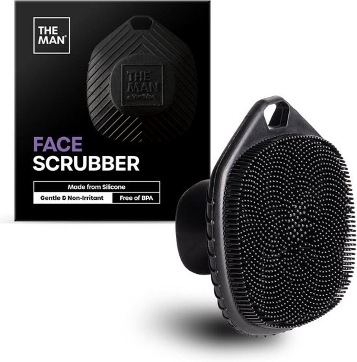 Siliconen Gezichtsscrubber voor Mannen - Zachte Exfoliator & Gezichtsmassager voor Diepe Reiniging