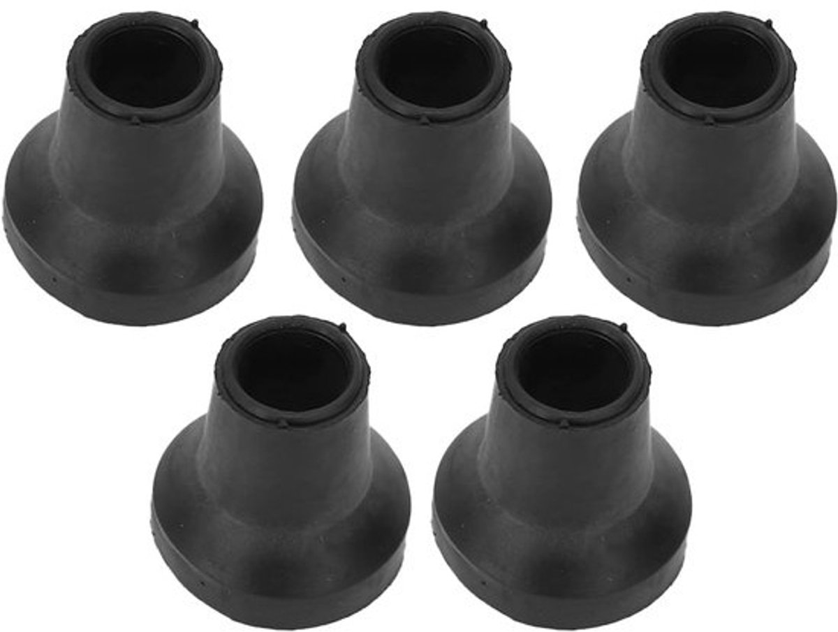 Rieten Dop - Wandelstok Accessoire - Veilige Ondersteuning - Antislip Rubber - 14 mm