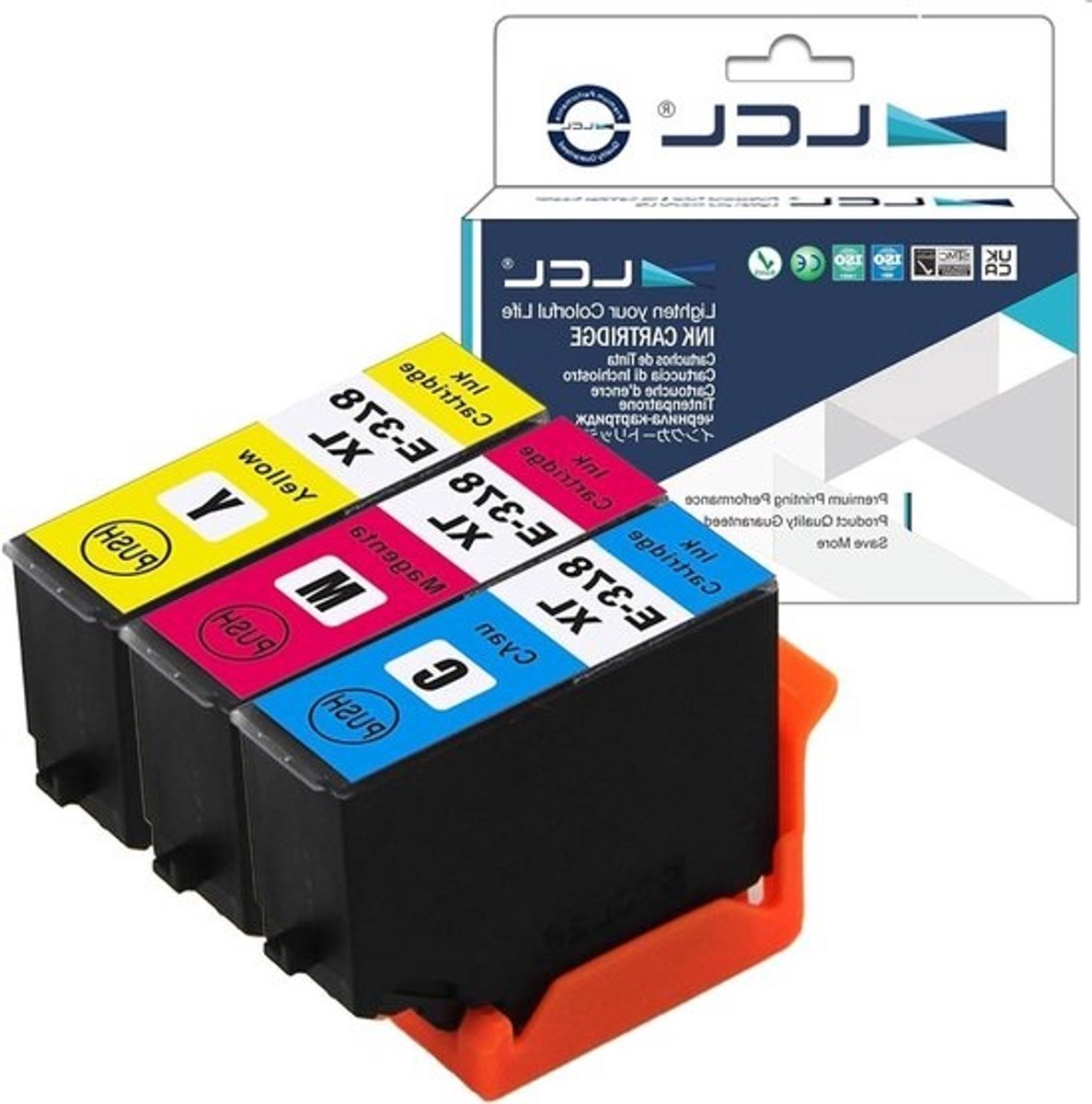 Inktcartridges - Printerinkt Inktpatronen - Afdrukken van documenten - Hoge capaciteit - 132 ml - Cyaan Magenta Geel