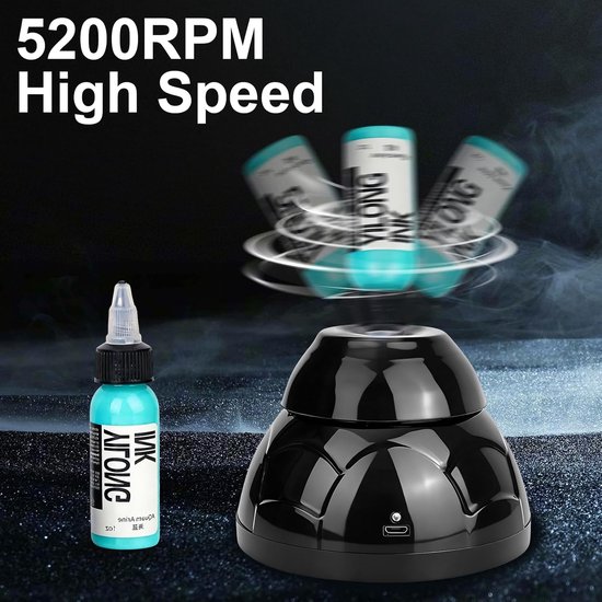 Vortex Mixer - Mini Shaker - Vloeistoffen Mengen - Snelle Rotatie - 10x10x10 cm - Zwart — afbeelding 4