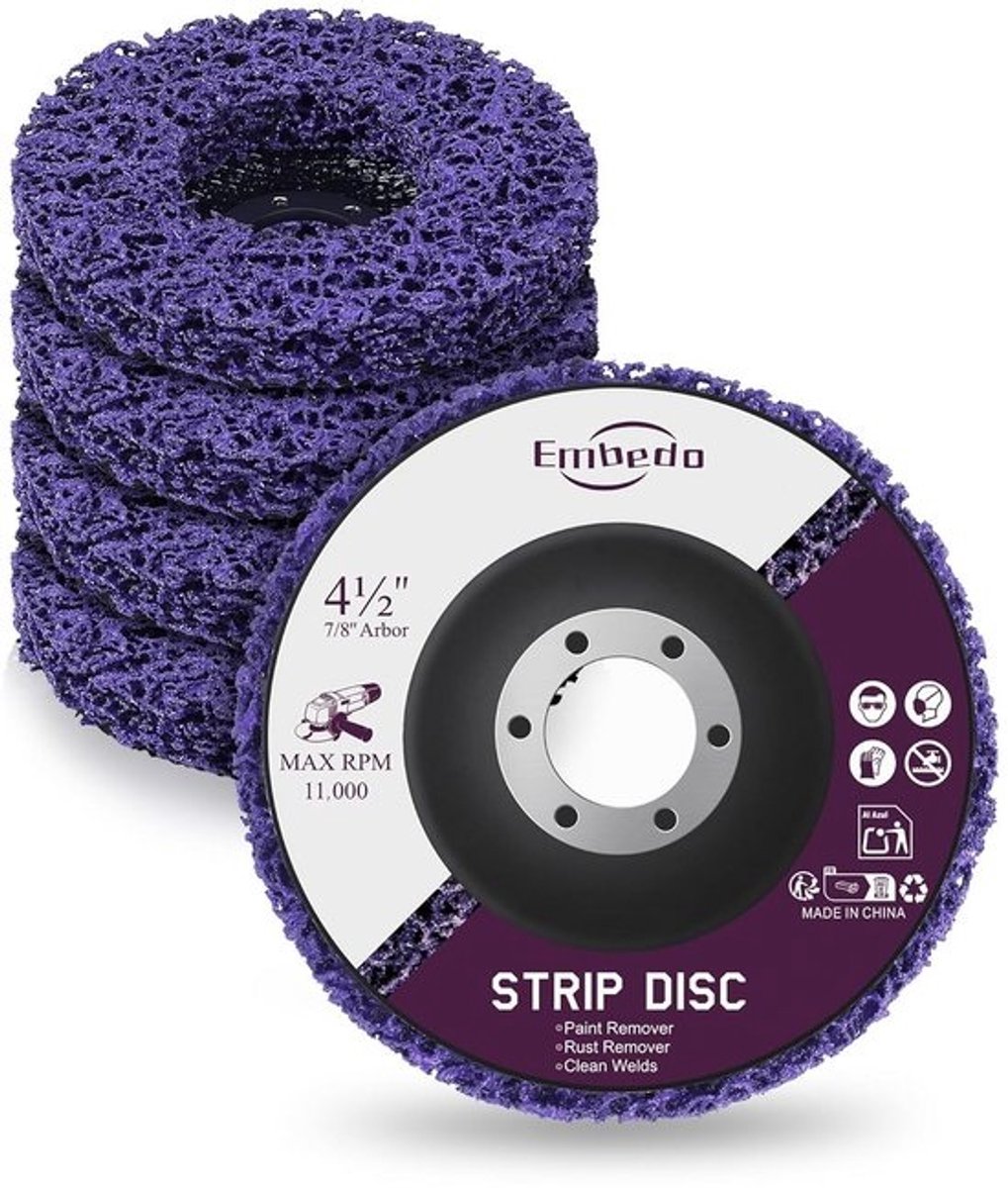 5 Stks 115mm Stripdiscs voor Hoekgrinder - Perfect voor Roestverwijdering en Oppervlaktepolijsten