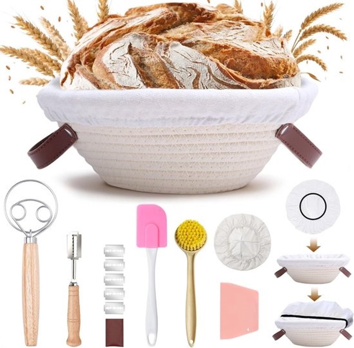 Rijsmand voor Brood en Zuurdesem Starter Set voor Beginners