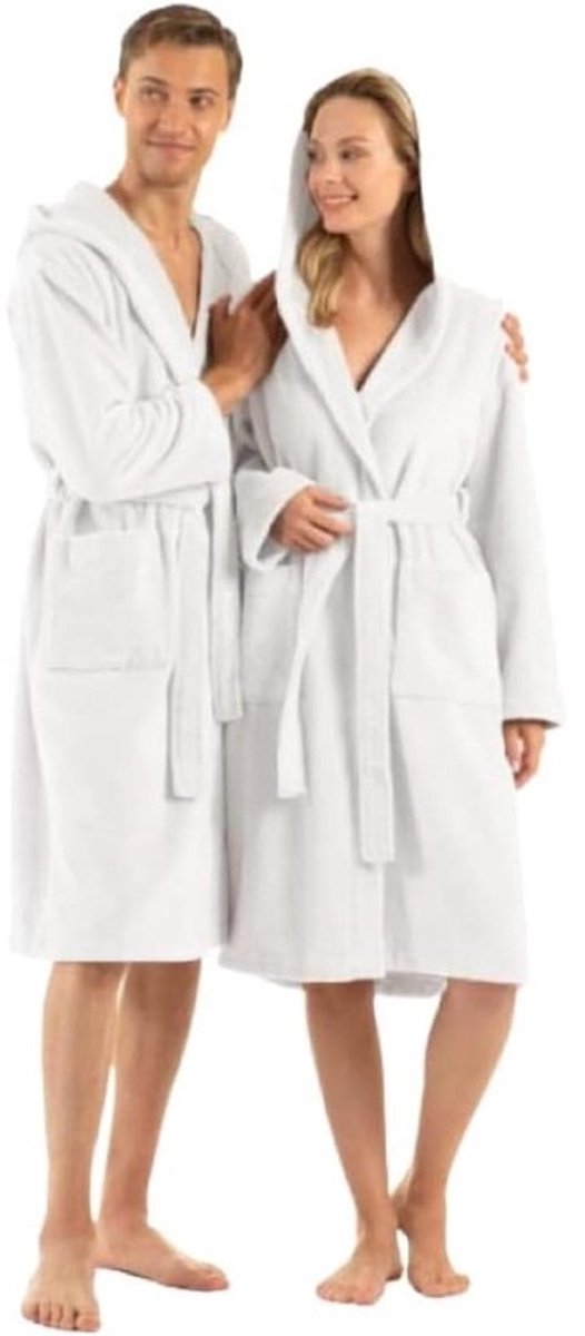 Comfortabele Badjas met Capuchon voor Dames en Heren - Zachte en Absorberende Fleece - Ideaal voor Thuis, Sauna en Wellness