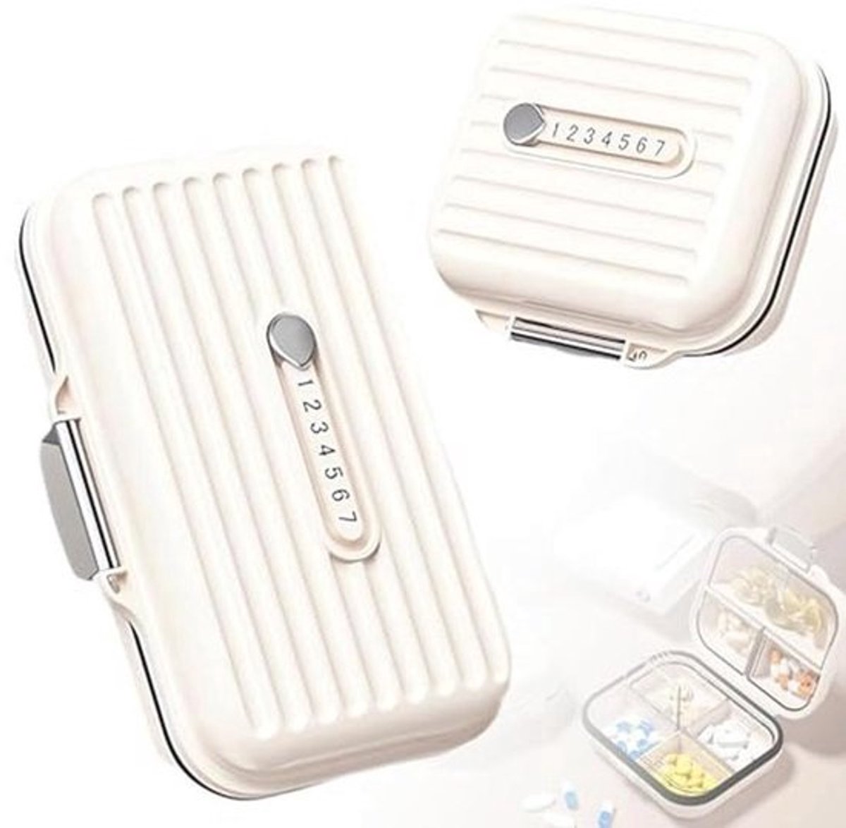 Pill Organizer Set - Reishulp voor Medicijnen en Vitamines