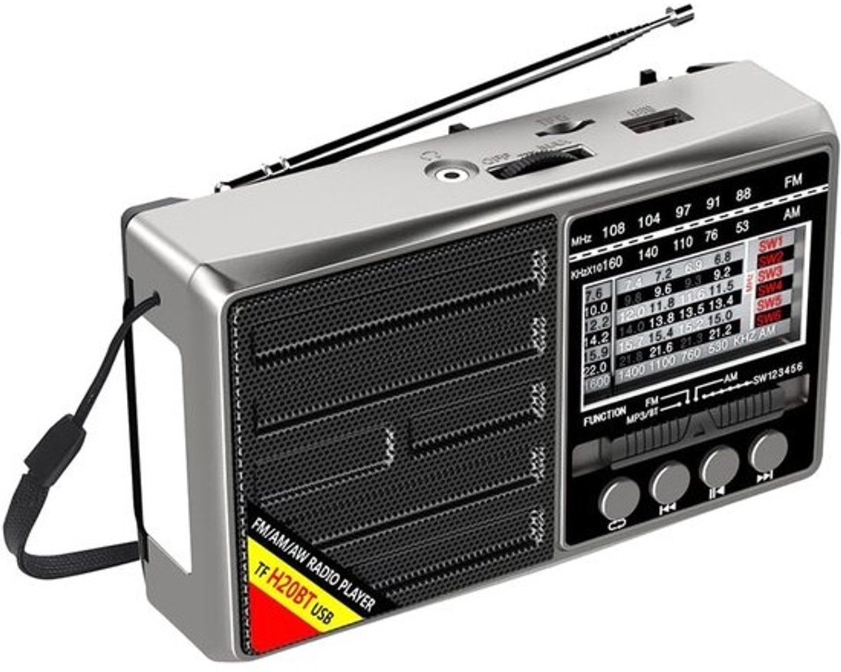 Draagbare Radio - Kortegolf Ontvanger - Noodsituaties Muziek - Multi-Band Ontvangst - 13 x 9 x 5 cm