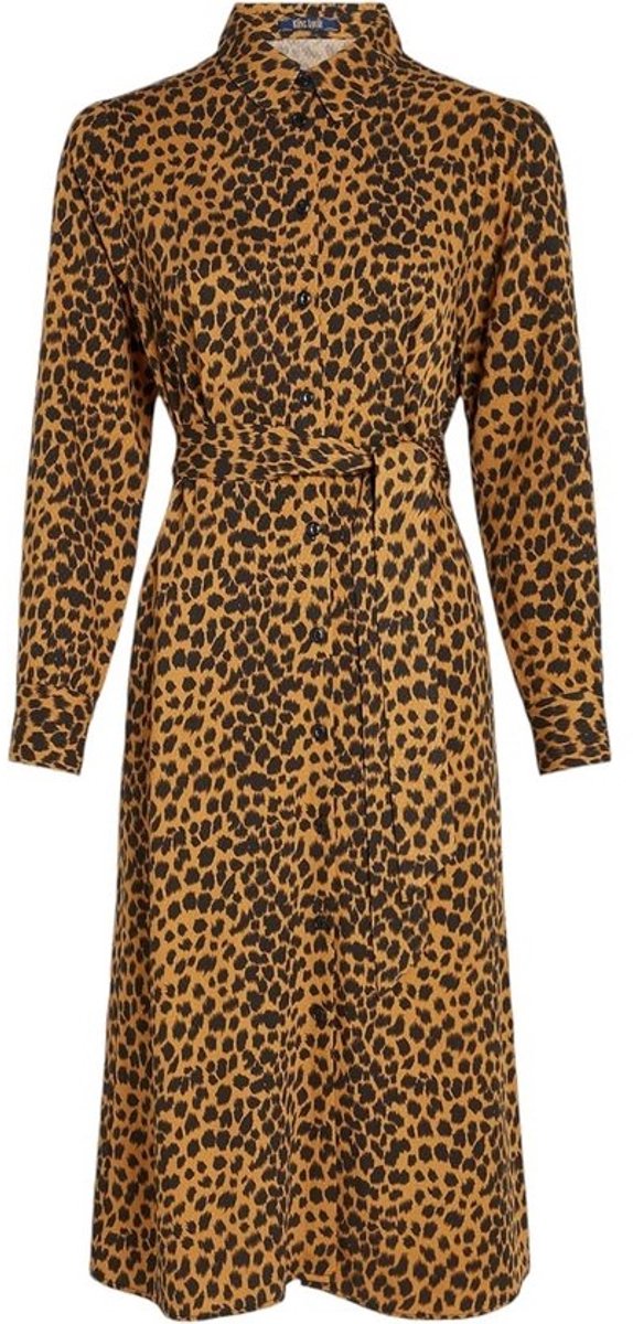 Dames Blousejurk - Midi Jurk - Casual Dagelijks - Duurzaam Lenzing EcoVero - Midi Lengte - Dierenprint