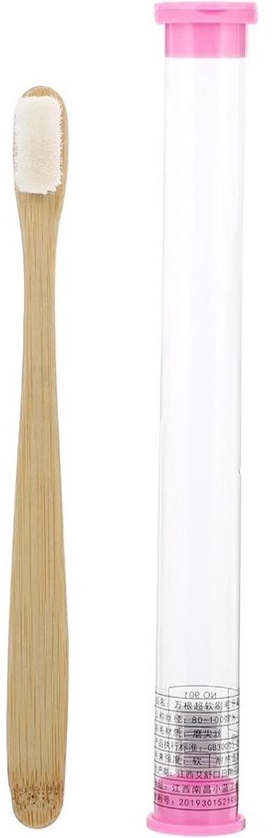 Houten Tandenborstel - Reis Tandenborstel - Dagelijkse Mondhygiëne - Duurzaam Materiaal - 18cm Lengte - Natuurlijk Hout