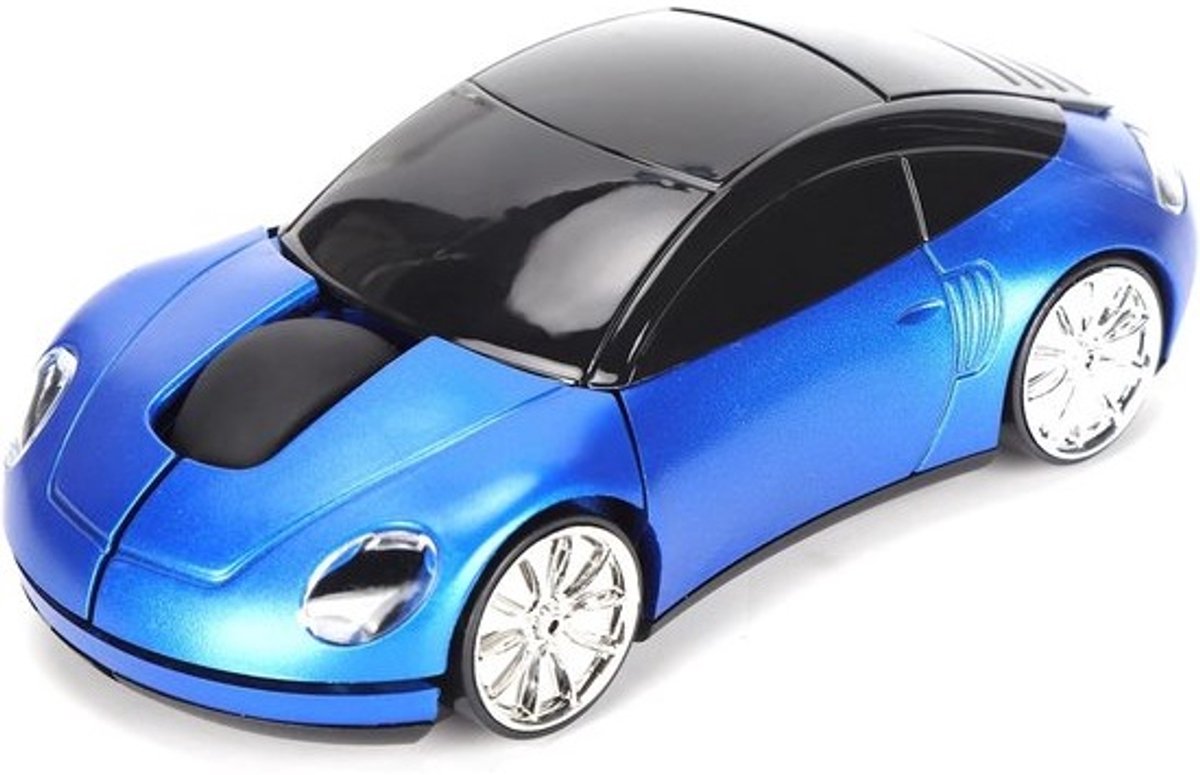 Draadloze Raceauto Muis 2.4GHz - Ergonomisch 1600 DPI - Optisch - USB-ontvanger - Geschikt voor PC en Laptop