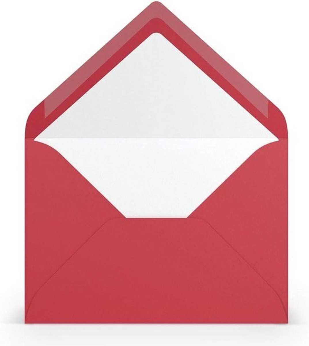 Enveloppen DIN B6 - Papieren enveloppen Postverpakking - Versturen van kaarten - Geribbeld papier - 178 x 125 cm - Rood