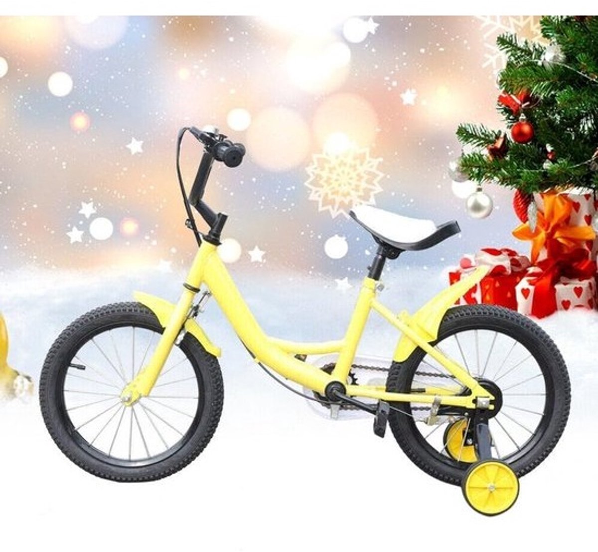Kinderfiets 16 inch met Zijwieltjes - Voor Jongens en Meisjes 5 t/m 8 Jaar