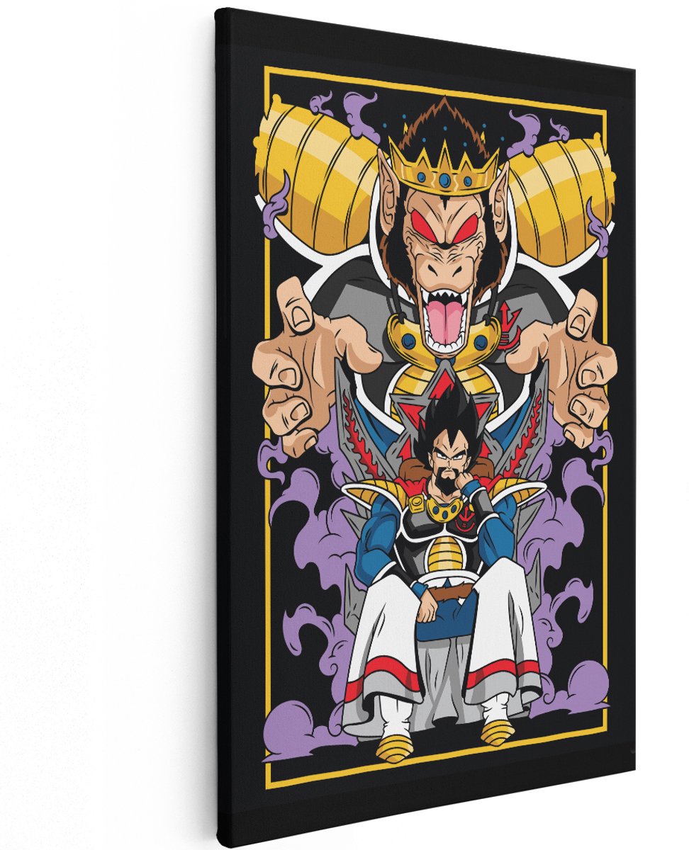 Artaza Canvas Schilderij Vegeta - 120x180 cm - Groot - Wanddecoratie Dragon Ball - Muurdecoratie Oozaru - Schilderijen Anime Slaapkamer Jongen