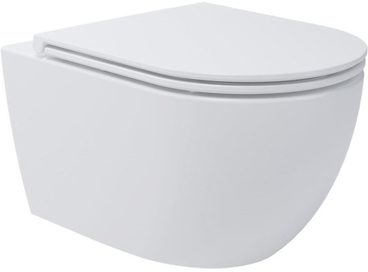 Hangtoilet zonder spoelrand met Tornado-spoeling en SoftClose WC-bril