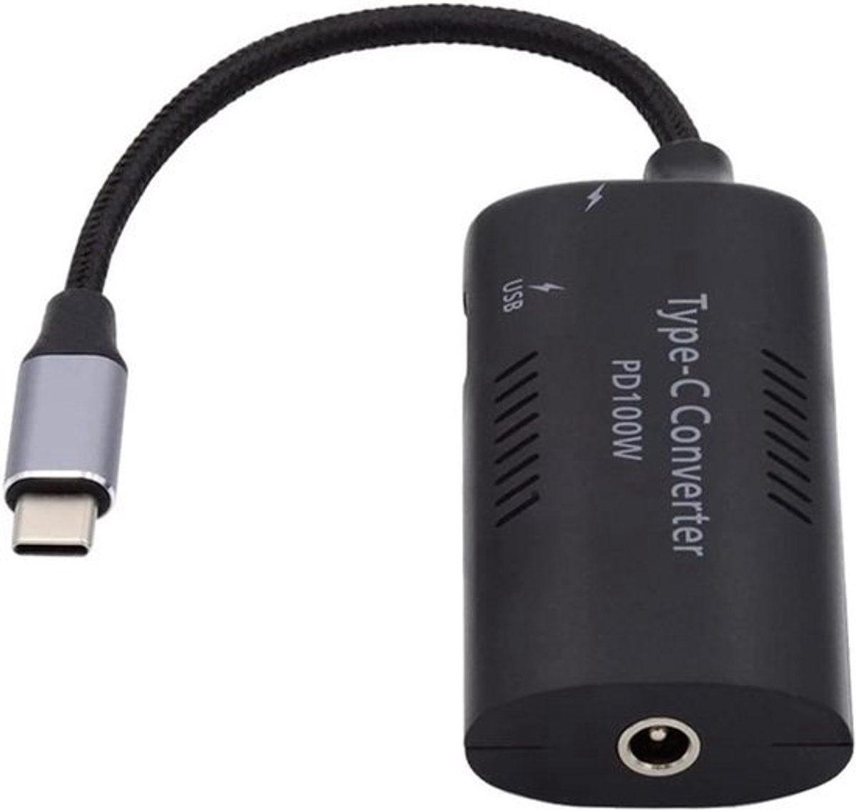 USB-C Dual PD Trigger Kabel met 5.5x2.5mm DC Input voor 100W Laptop en Telefoon Opladen