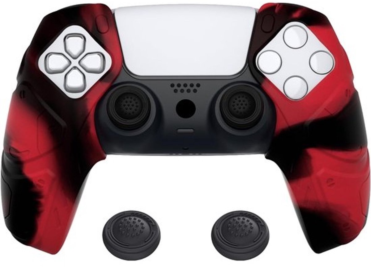Ergonomische Siliconen Beschermhoes met Duimgrepen voor PS5 Controller - Antislip & Laadstation Compatibel
