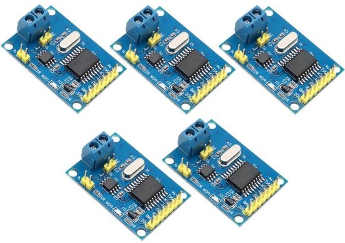 CAN-busmodule MCP2515 - SPI interface module - Industriële automatisering - TJA1050 transceiver - 5 stuks - Groen