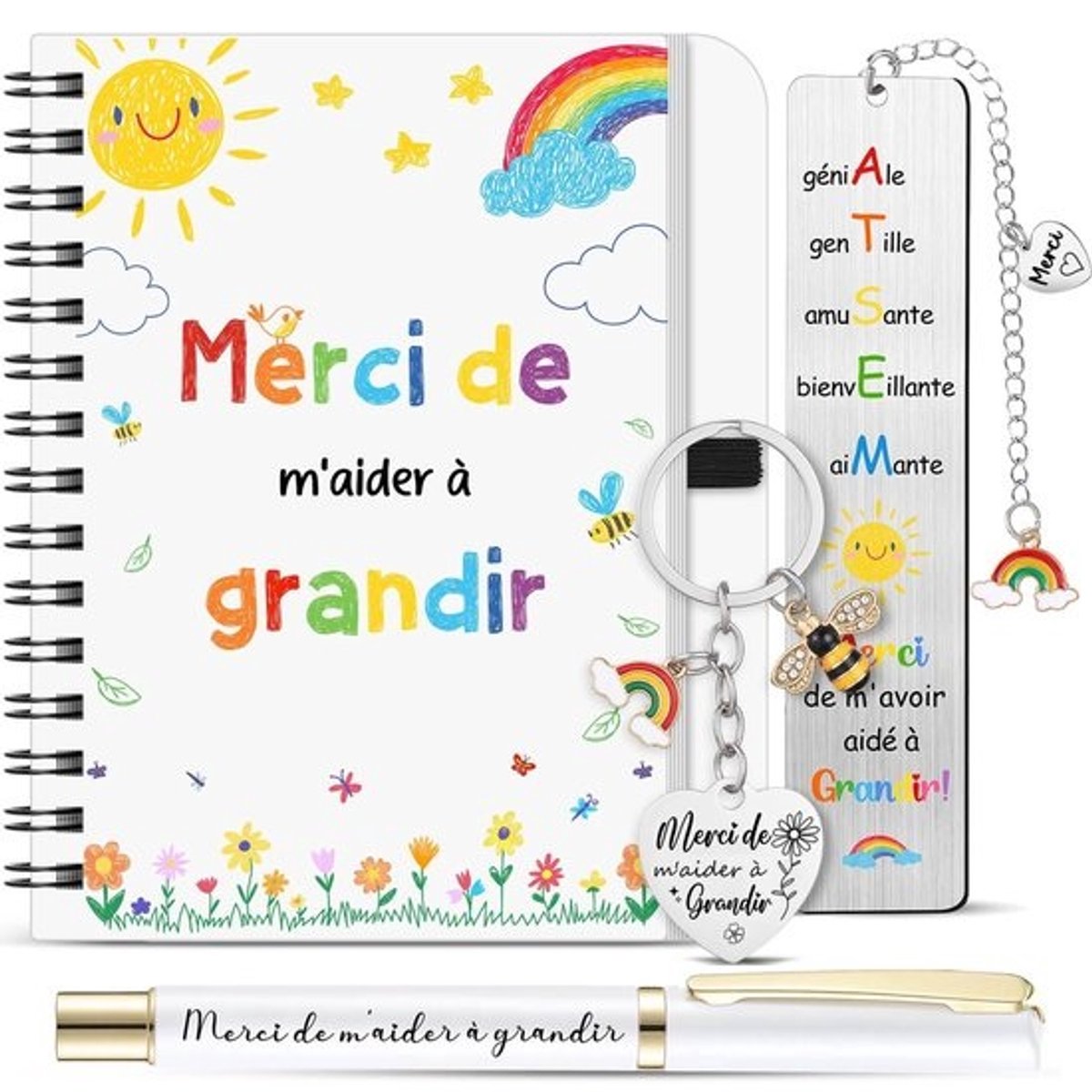 Solidchoice - 4 Stuks Notitieboek met Spiral Binding en Gelpen