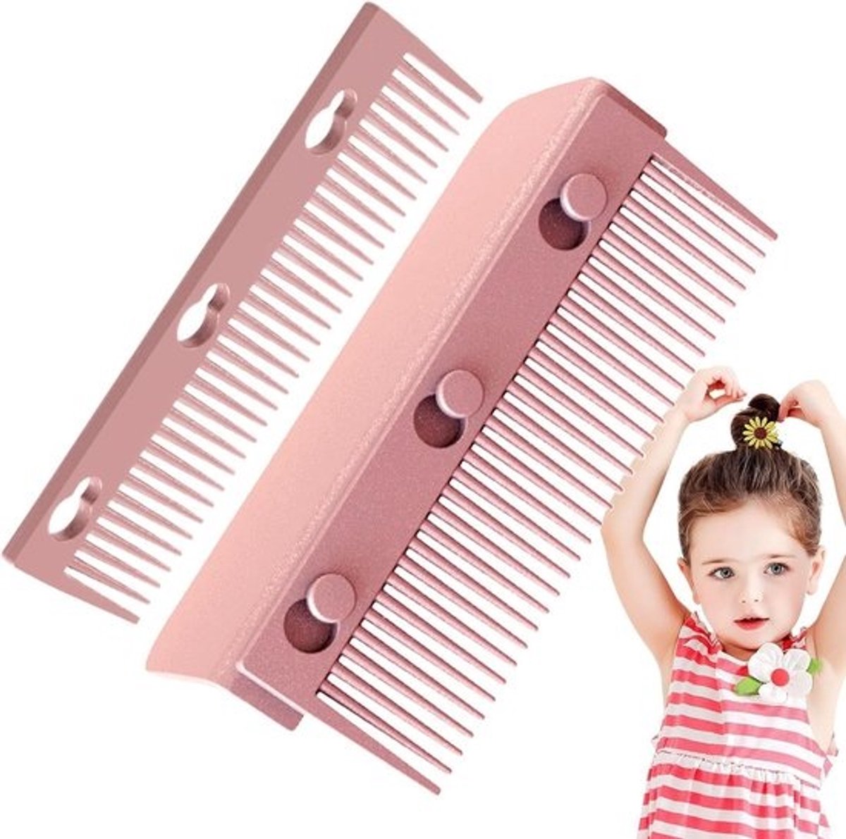 Haarstijlkam - Platte ijzeren kam - Haarstyling - Universeel accessoire - 9.5 x 3.5 cm