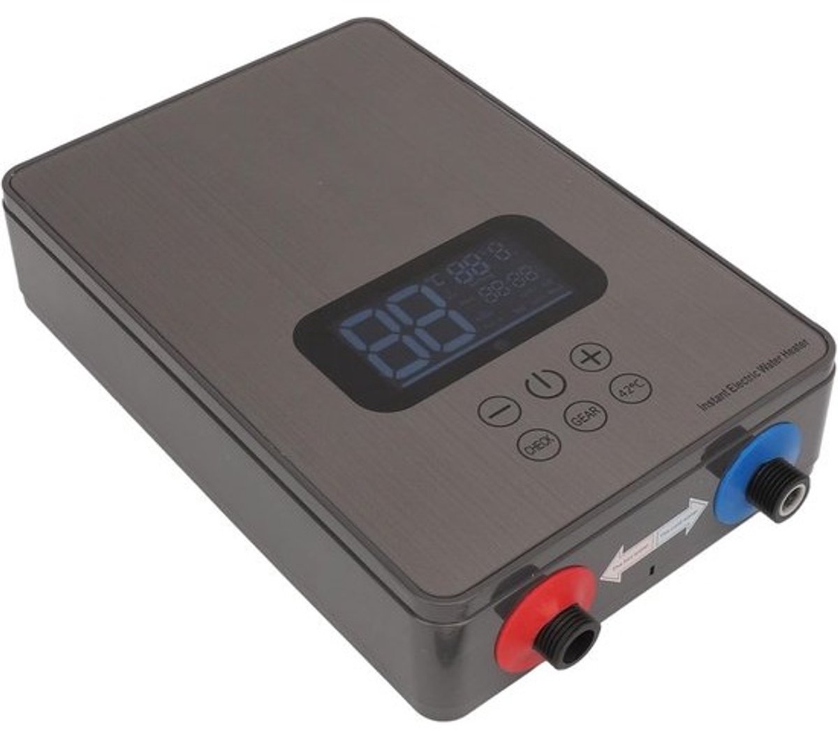 Elektrische Boiler - Doorstromer Warmtepomp - Direct Warm Water - Instelbare Temperatuur - 34 x 34 x 13 cm - Wit