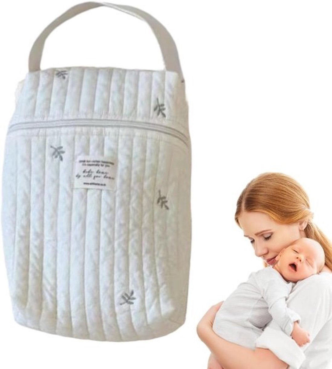 Reis luiertas - Organizer tas - Baby spullen organiseren - Bevestigbaar aan kinderwagen - 36 x 28 x 8 cm