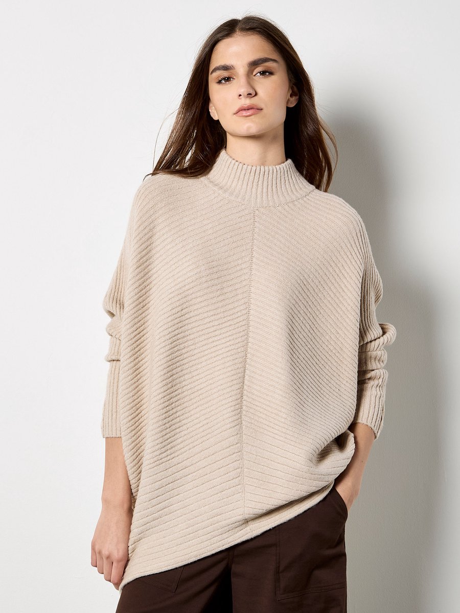 Oversized trui met chevronpatroon