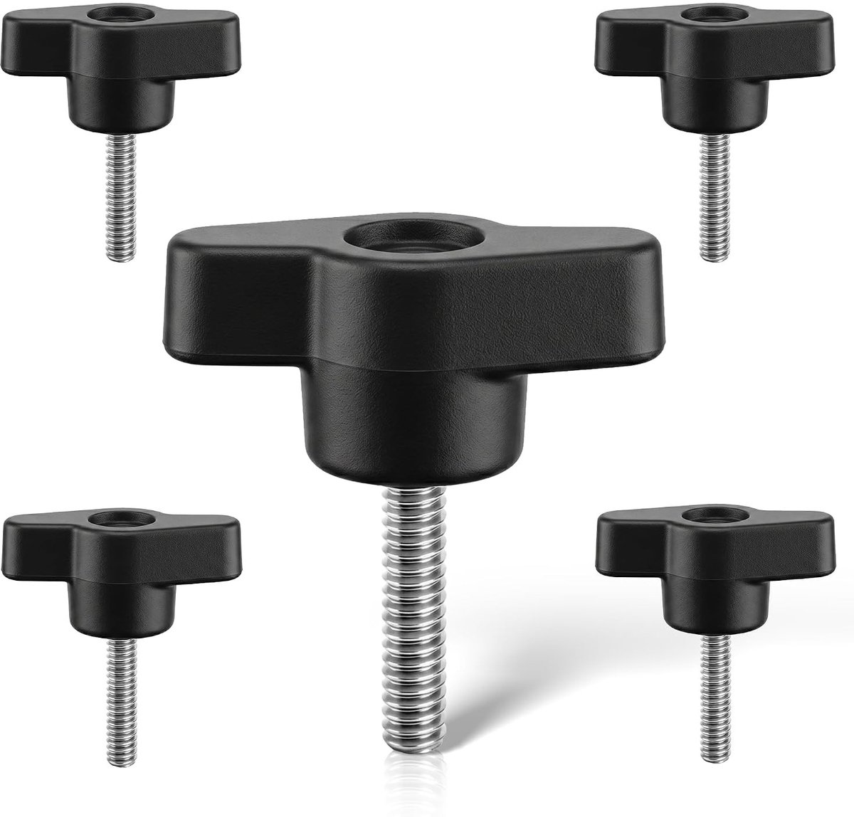 Vijfstuks T-Wing Schroeven van 304 RVS M5x20mm voor Duurzame Bevestiging en Montage