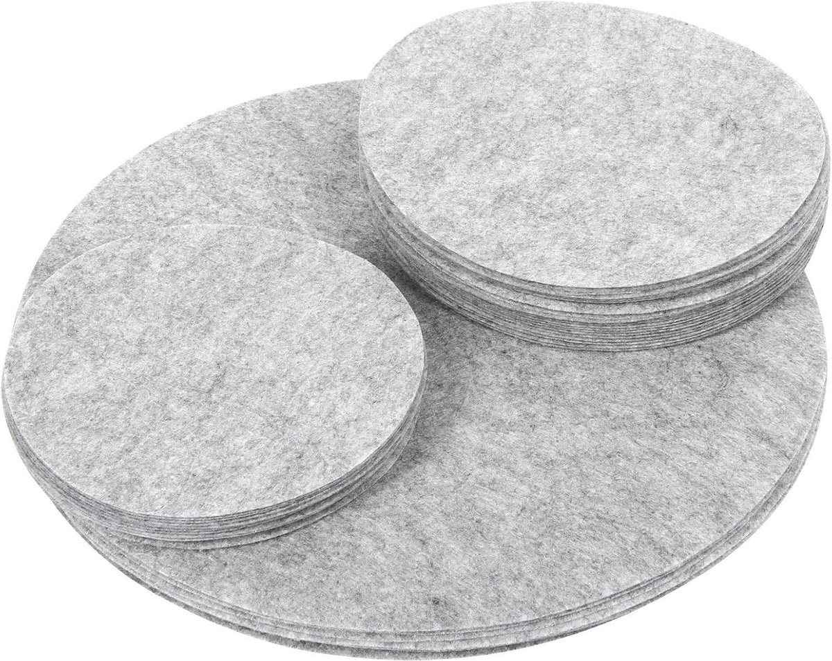Etenstijd Scheidingspads voor Borden - Bescherming voor Keramisch Servies en Keukenaccessoires - Grijs (Set van 2)