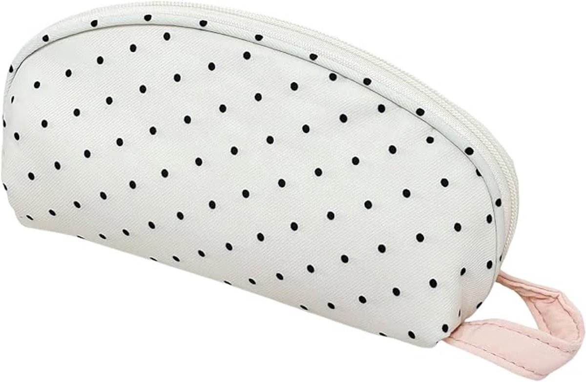 VHV - Etui Stippen - Grote Canvas Pennenbak -22x11x7cm- Rits pencil case - Stijlvolle Stiftetas - Make-up Tasje - Voor School Kantoor ,Tieners