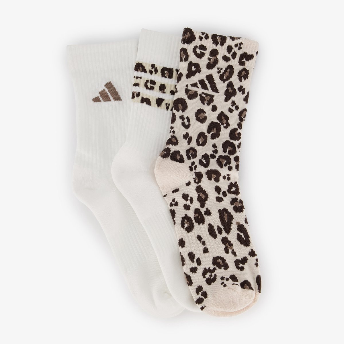3 paar Adidas dames sokken met panterprint - Wit - Maat 40/42 — cadeau in Cadeau-ideeën - foto 3