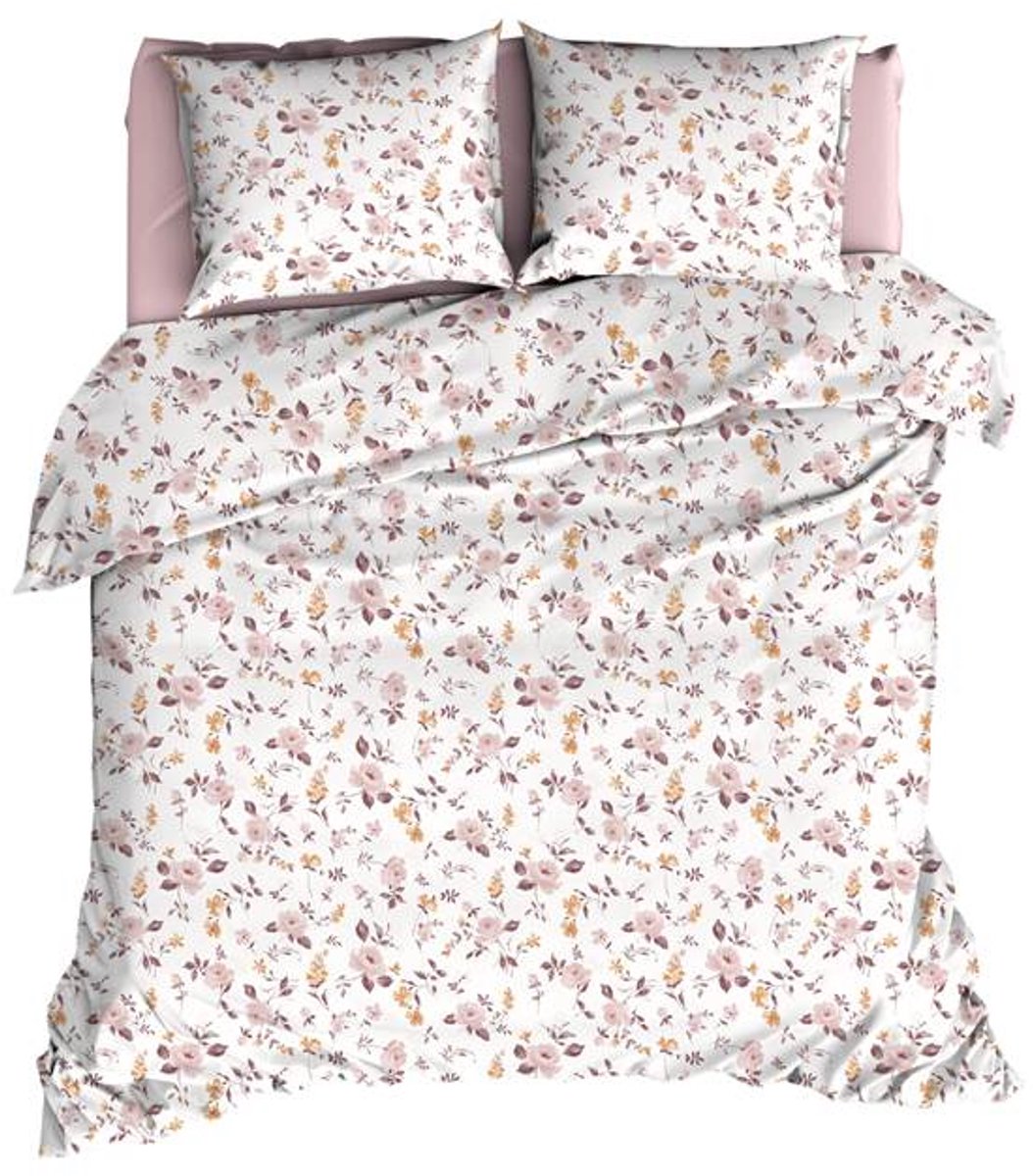 Romanette Silke Dekbedovertrek - Extra breed - 260x200/220 cm - Rose
