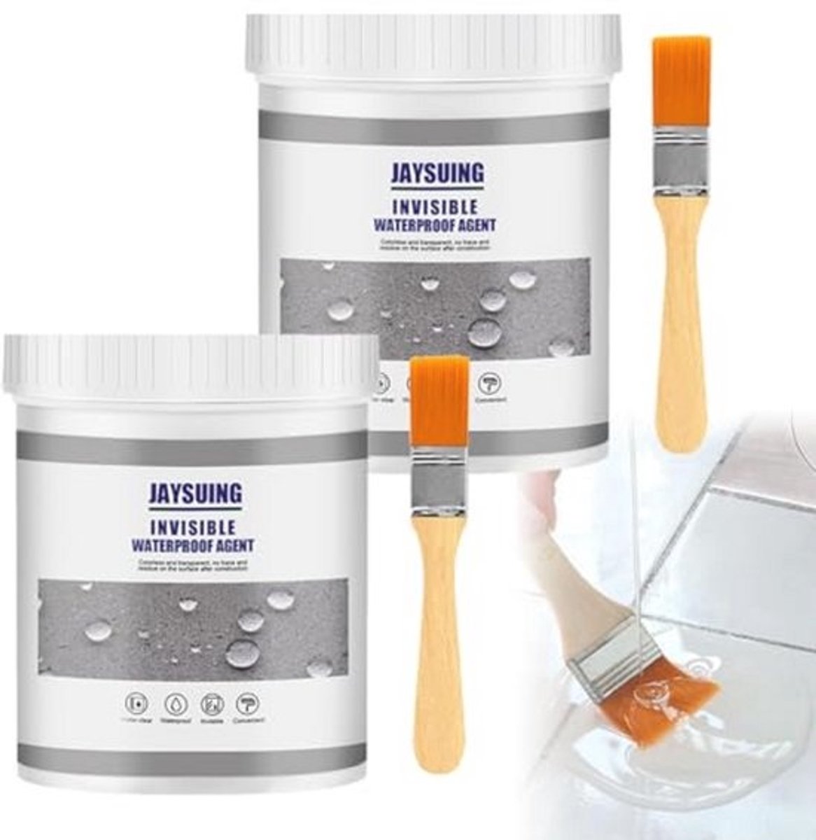 Waternijchte Coating voor Badkamer en Muren - 600 g - Transparante Isolatie Emulsie