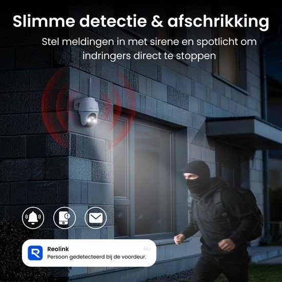 Reolink Argus PT Ultra, Eerste 4K Batterij Beveiligingscamera‘s Draadloos Buiten, 360° Pan Tilt Auto-Tracking, 8MP Kleuren Nachtzicht, 2.4/5 GHz Wi-Fi 6, Geen Abonnementen, Home Hub Compatibel van Merkloos — afbeelding 2