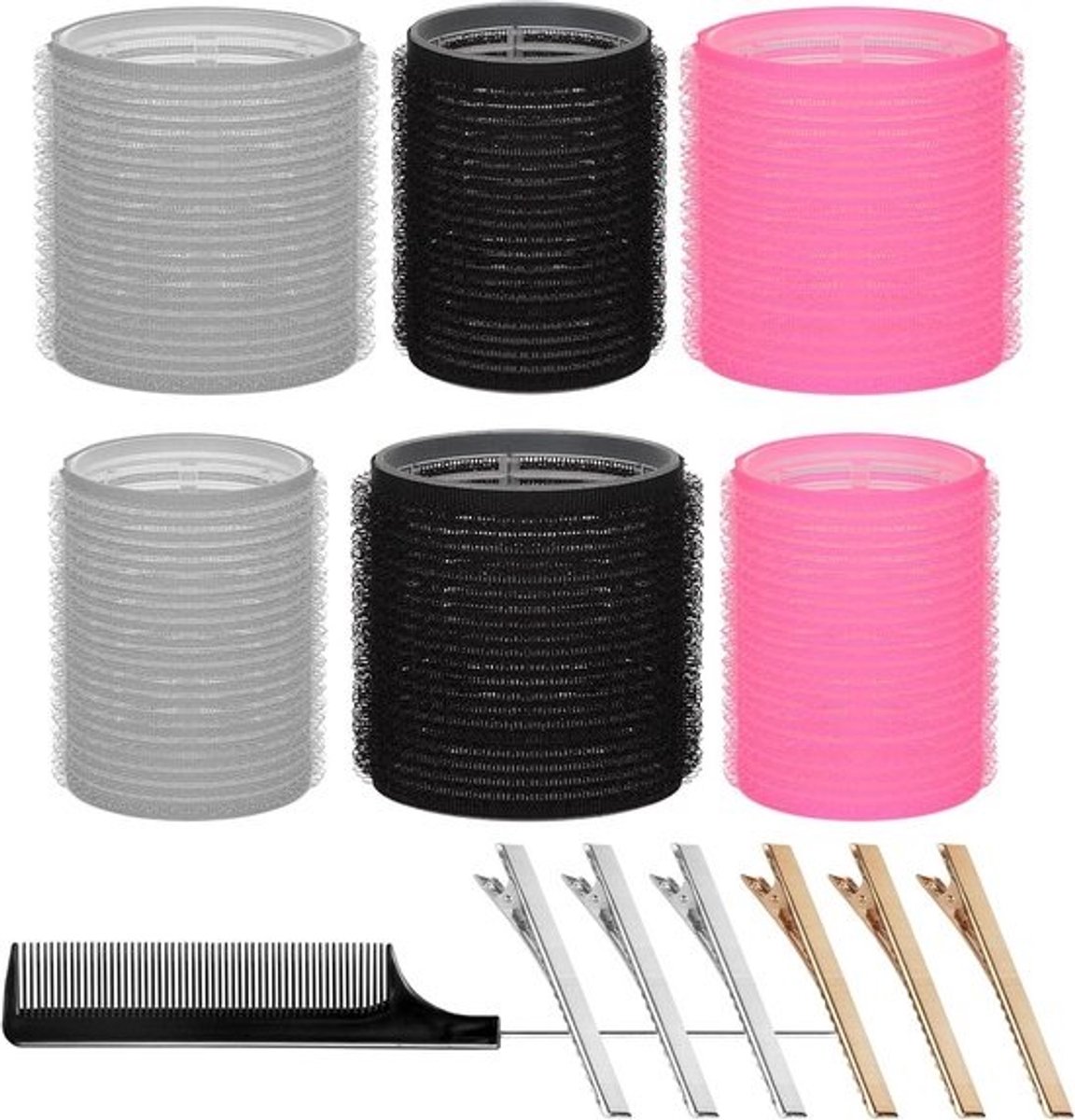 Hitteloze Haarrollers Set met Clips voor Krullen Maken