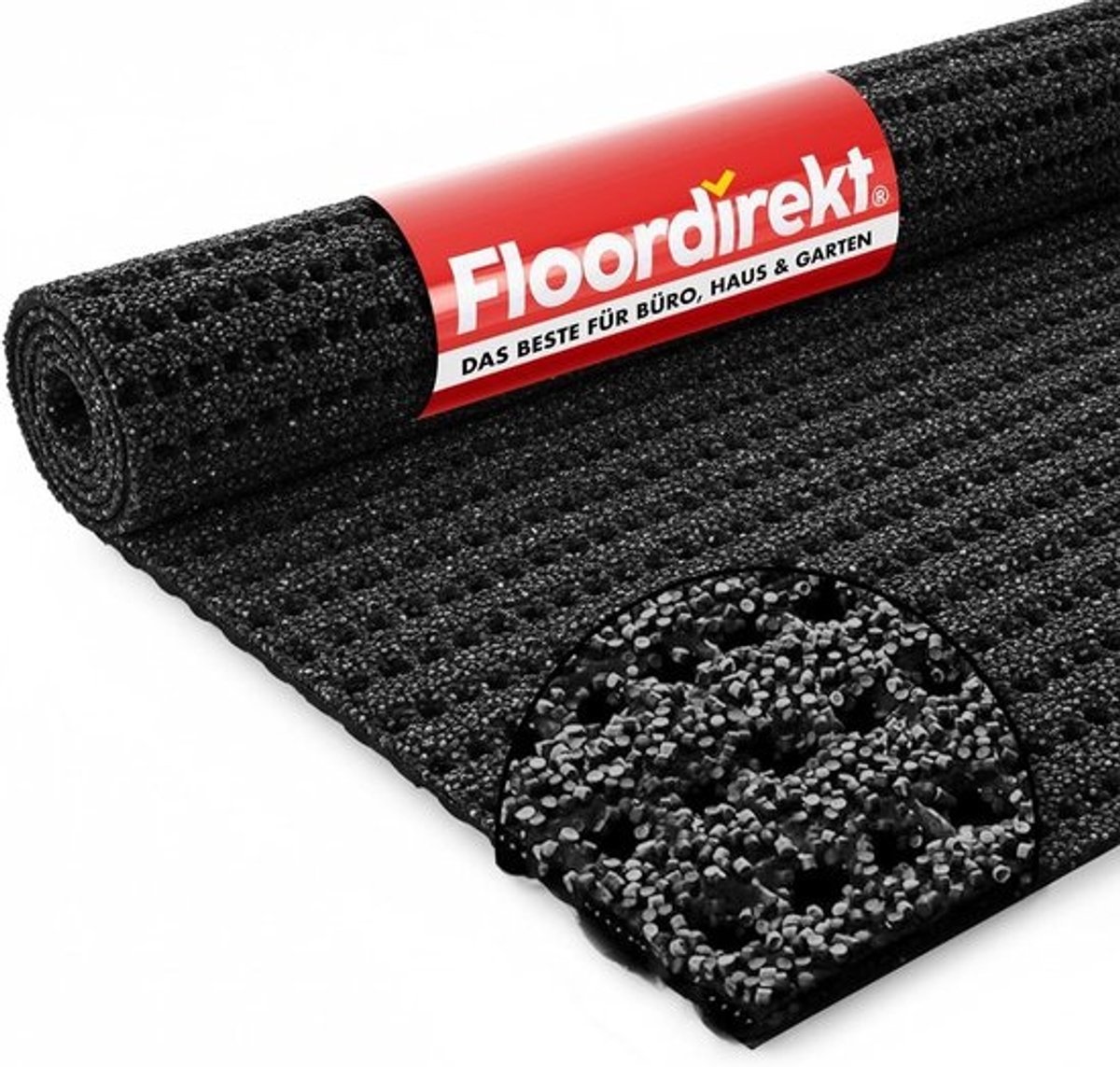 Veiligheidsmat Anti-slip - Gladheid Mat - Buiten Gebruik - Granulaat Coating - 120 x 350 cm - Antraciet