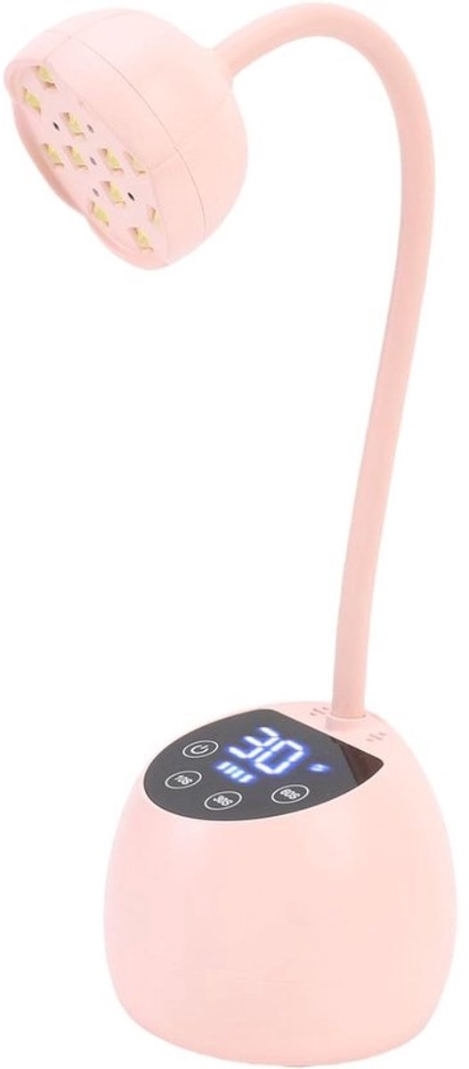 Oplaadbare Nagellamp - UV Gellak Droger - Thuis Manicures - Infraroodsensor - 12 LED - Roze