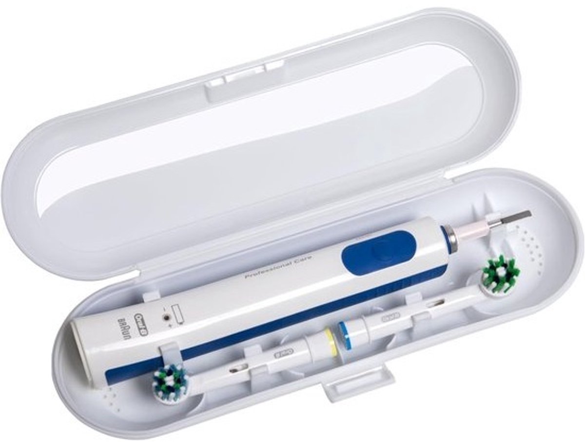 Reisetui Tandenborstel - Reisdoosje Opbergdoos - Hygiënisch Reizen - Universeel Compatibel - 21 x 7 x 4.5 cm - Wit