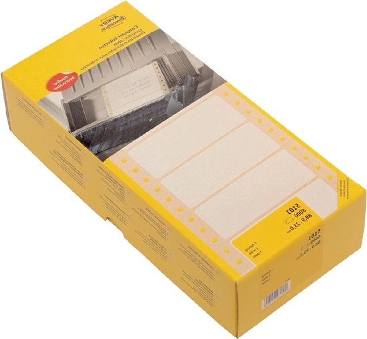 Computeretiketten - Adreslabels Printerlabels - Briefverkeer Organiseren - Mat Papier - 889 x 23 mm - Wit