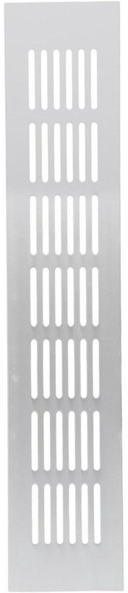 Ventilatiehoes Aluminium - Ventilatierooster Kast - Ventilatie Creëren - Corrosiebestendig Waterdicht - 60 x 300 mm - Zilver