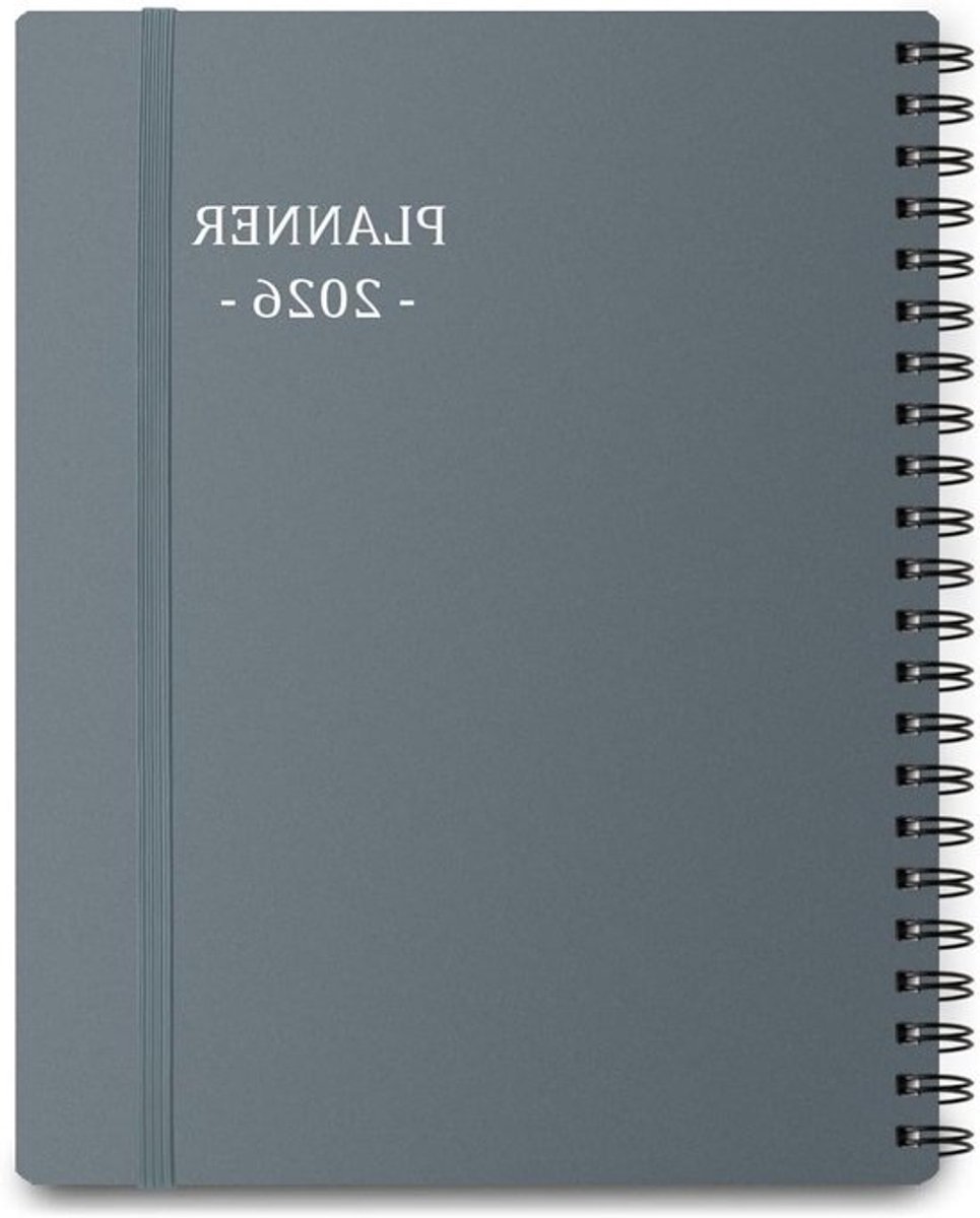 Planner 2025 - Wekelijkse Maandplanner - Doelen Bereiken - 12 Maandelijkse Tabbladen - 147 x 21 cm - Grijs