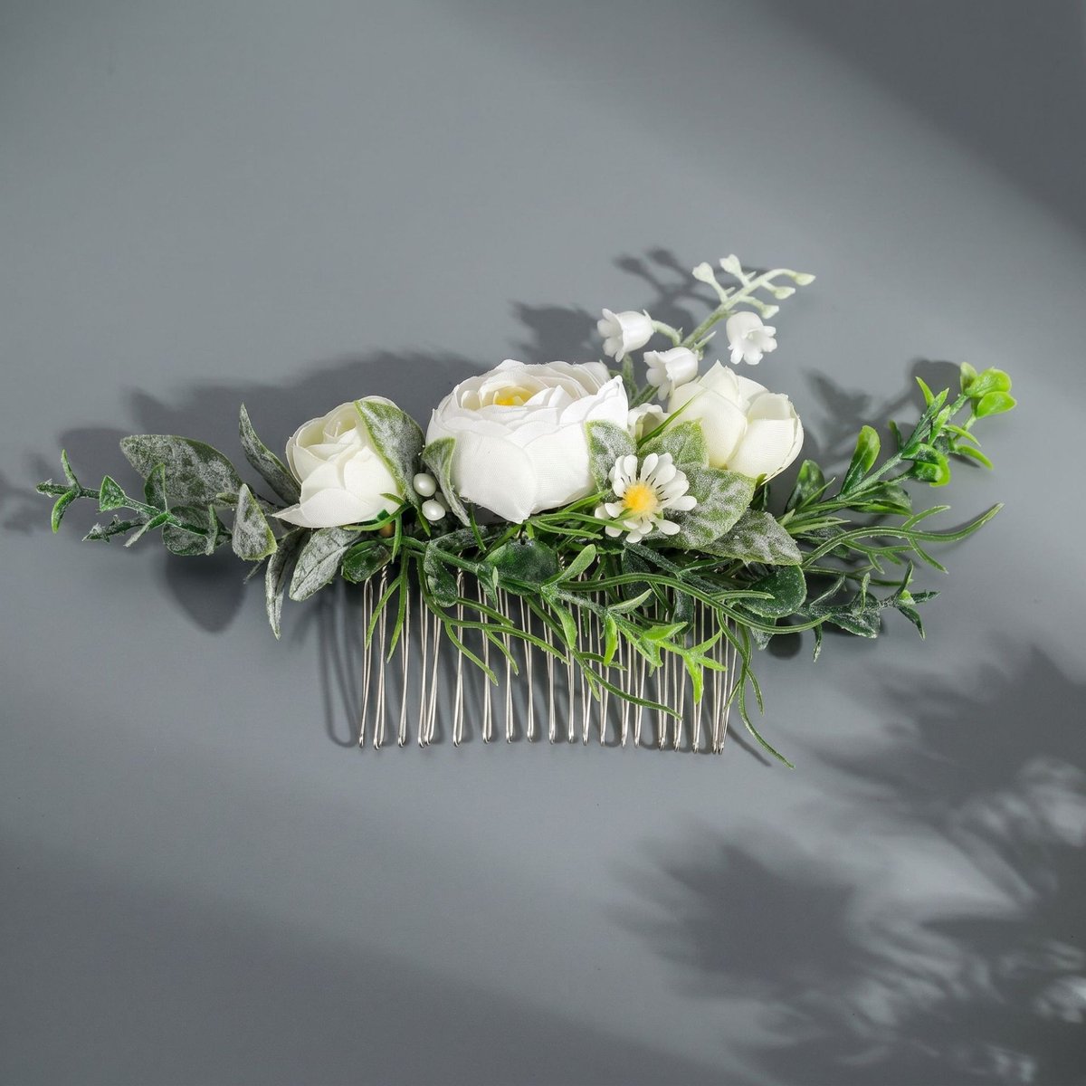 Kunstbloemen Hoofdkrans, Bloemencirkel Haarband met Satin‑Lint, Bruiloft & Fotoshoot Haaraccessoire,Elegante haarspeld voor trouwfoto's