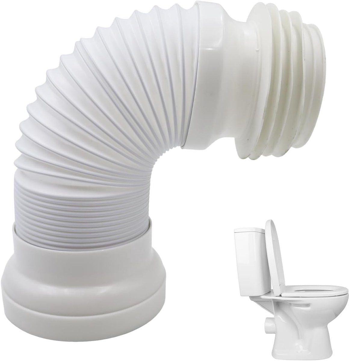 Verbindingsbuis voor toilet afvoergarnituur aansluiting - Universeel flexibel verstelbaar sifon Ø 250-530 mm voor optimale afvoer en installatie