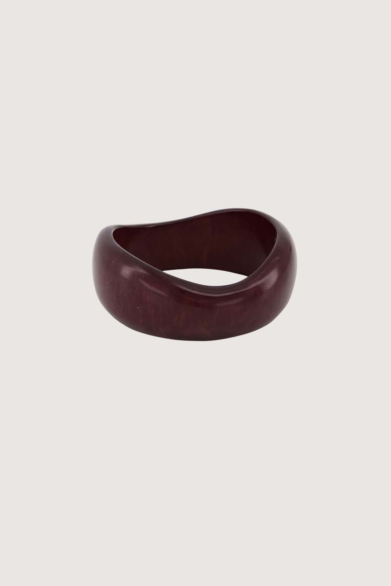 Zusss Resin Bangle Resin / Metaal Dark Choco