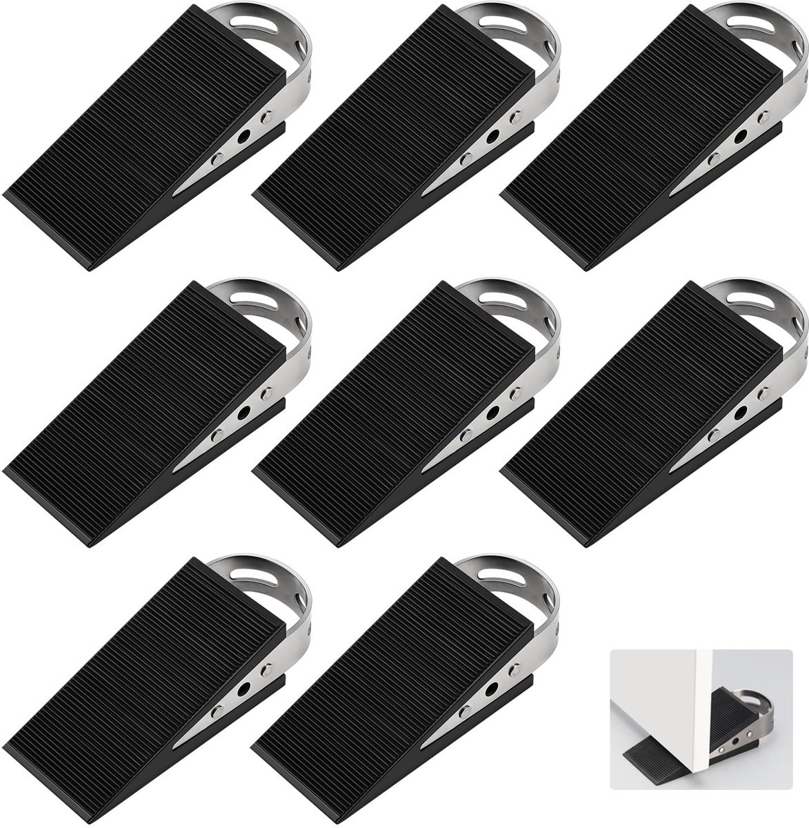 Deurstopper - Rubberen Deurwig - Deurbescherming - 8 stuks