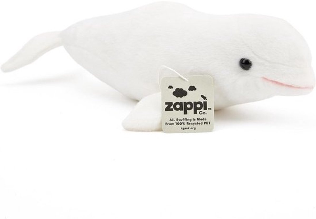 Zachte Beluga Walvis Knuffel - Milieuvriendelijk Kraamcadeau | 32 cm