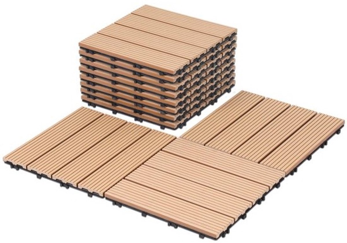 WPC Terrastegels Kliksysteem 110 Stuks 10m² Tuintegels Balkon Composiet