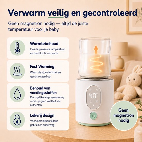 Numsy Nutriwarm Flessenwarmer Onderweg - Draadloos - Alle Merken van Numsy — afbeelding 3