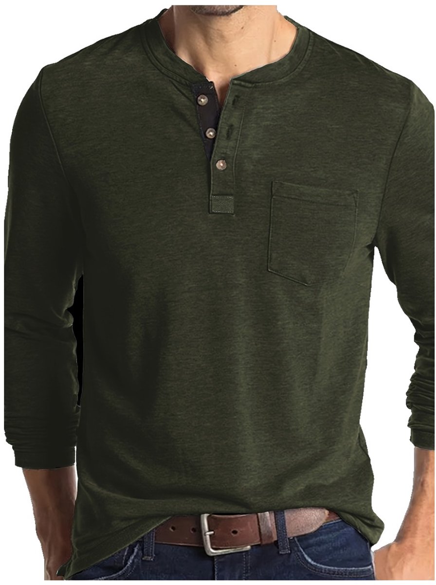 Currero Longsleeve Heren Oversized Lange Mouwen Shirt Roundneck Mannen Kleding T-Shirt XXXL Groen