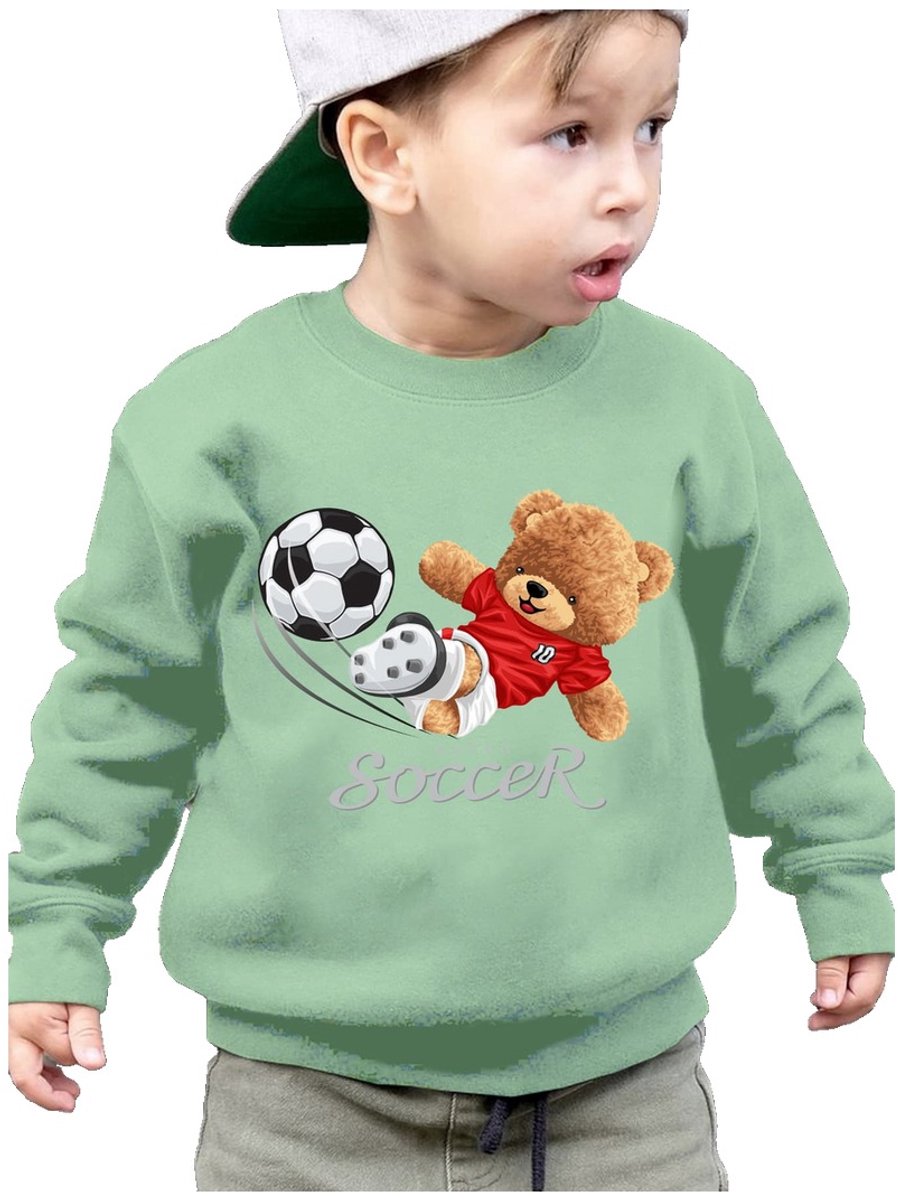 Currero Sweater Jongens Sweaters Sweatshirt Hoodie Warme Trui Pullover Jumper Crewneck Vest 9-10 Jaar Groen