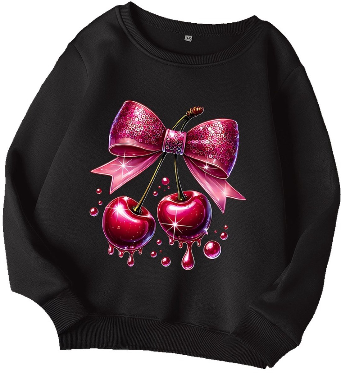 Currero Sweater Meisjes Sweaters Sweatshirt Hoodie Warme Trui Pullover Jumper Crewneck Vest 11-12 Jaar Zwart