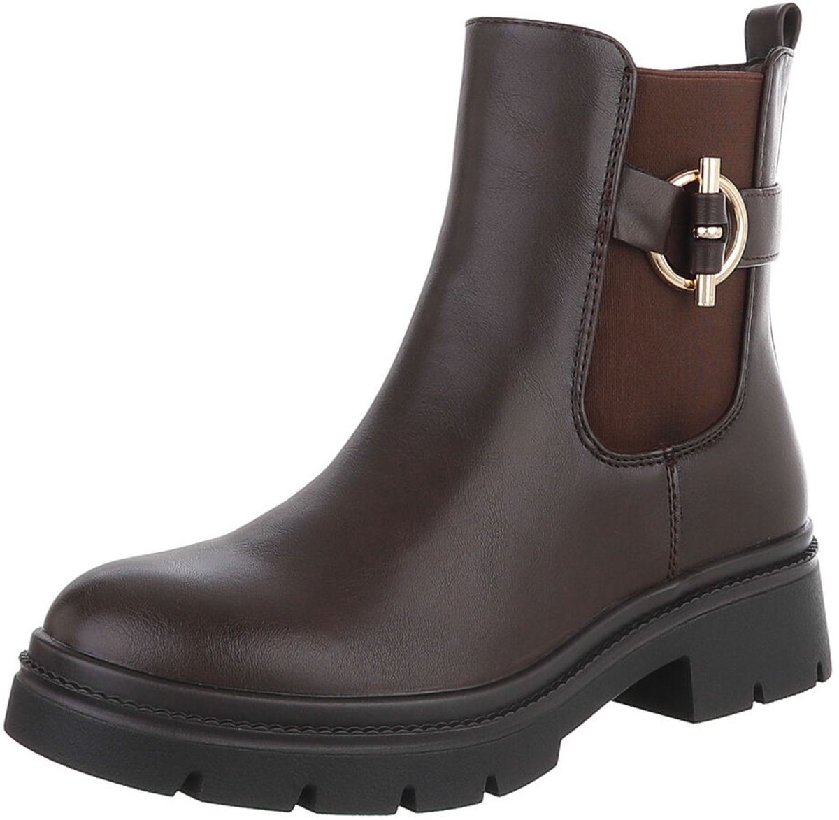Enkellaars - Gesp en profielzool - Dames Mt:37